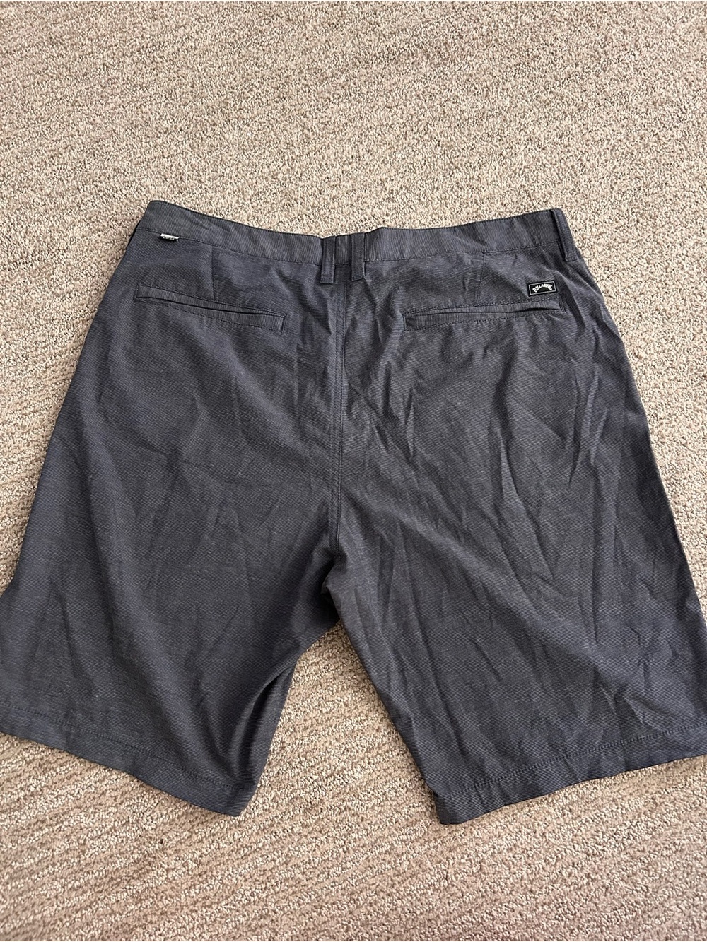 Billabong Men's Dark Charcoal Performance Flat Front Shorts - Picture 2 of 4